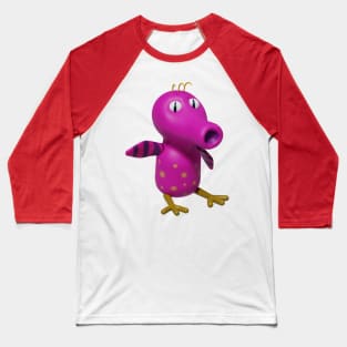 Cute pink bird Monster Baseball T-Shirt